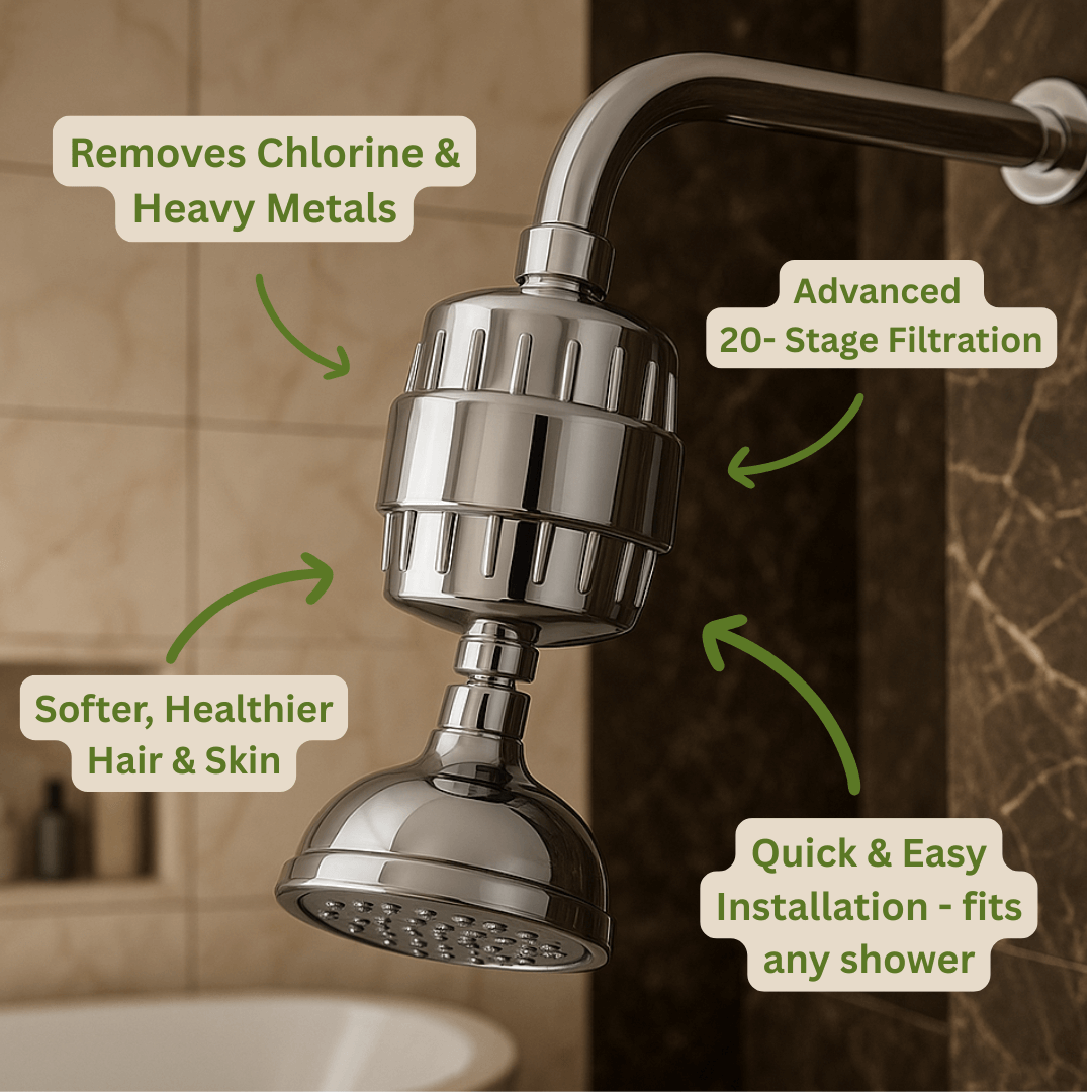 PuraVoda™ - Shower Filter for Hard Water & Impurities